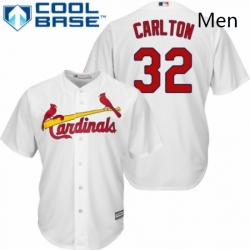Mens Majestic St Louis Cardinals 32 Steve Carlton Replica White Home Cool Base MLB Jersey 