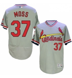 Mens Majestic St Louis Cardinals 37 Keith Hernandez Grey Flexbase Authentic Collection Cooperstown MLB Jersey