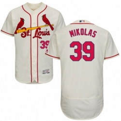 Mens Majestic St Louis Cardinals 39 Miles Mikolas Cream Alternate Flex Base Authentic Collection MLB Jersey