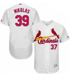 Mens Majestic St Louis Cardinals 39 Miles Mikolas White Home Flex Base Authentic Collection MLB Jersey