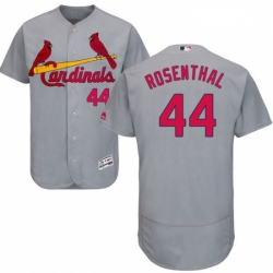 Mens Majestic St Louis Cardinals 44 Trevor Rosenthal Grey Road Flex Base Authentic Collection MLB Jersey