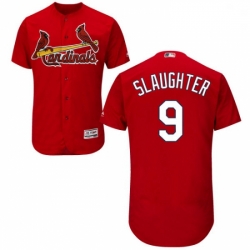 Mens Majestic St Louis Cardinals 9 Enos Slaughter Red Alternate Flex Base Authentic Collection MLB Jersey