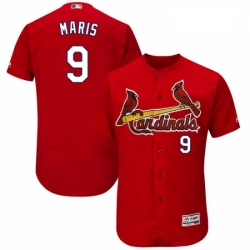 Mens Majestic St Louis Cardinals 9 Roger Maris Red Alternate Flex Base Authentic Collection MLB Jersey
