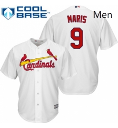 Mens Majestic St Louis Cardinals 9 Roger Maris Replica White Home Cool Base MLB Jersey