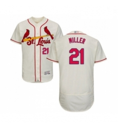 Mens St Louis Cardinals 21 Andrew Miller Cream Alternate Flex Base Authentic Collection Baseball Jersey