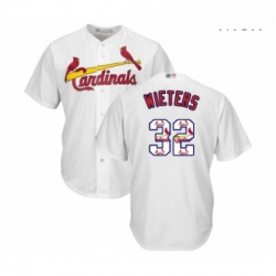 Mens St Louis Cardinals 32 Matt Wieters Authentic White Team Logo Fashion Cool Base Baseball Jersey 