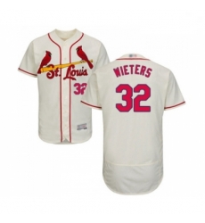 Mens St Louis Cardinals 32 Matt Wieters Cream Alternate Flex Base Authentic Collection Baseball Jersey