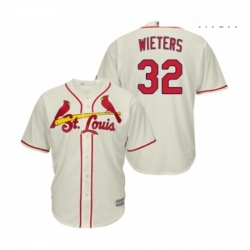 Mens St Louis Cardinals 32 Matt Wieters Replica Cream Alternate Cool Base Baseball Jersey 