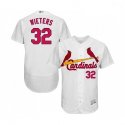 Mens St Louis Cardinals 32 Matt Wieters White Home Flex Base Authentic Collection Baseball Jersey