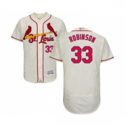 Mens St Louis Cardinals 33 Drew Robinson Cream Alternate Flex Base Authentic Collection Baseball Jersey