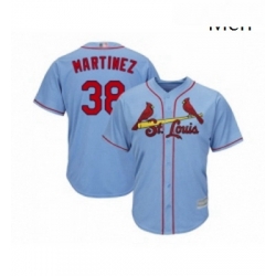 Mens St Louis Cardinals 38 Jose Martinez Replica Light Blue Alternate Cool Base Baseball Jersey 