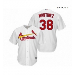 Mens St Louis Cardinals 38 Jose Martinez Replica White Home Cool Base Baseball Jersey 
