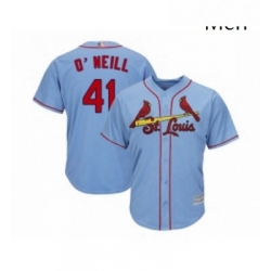 Mens St Louis Cardinals 41 Tyler O Neill Replica Light Blue Alternate Cool Base Baseball Jersey 