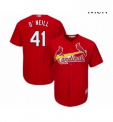 Mens St Louis Cardinals 41 Tyler O Neill Replica Red Cool Base Baseball Jersey 