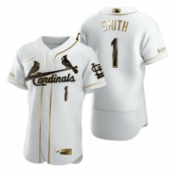 St. Louis Cardinals 1 Ozzie Smith White Nike Mens Authentic Golden Edition MLB Jersey