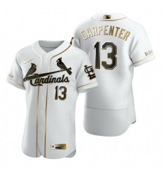 St. Louis Cardinals 13 Matt Carpenter White Nike Mens Authentic Golden Edition MLB Jersey
