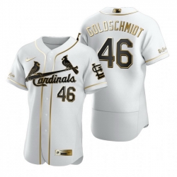 St. Louis Cardinals 46 Paul Goldschmidt White Nike Mens Authentic Golden Edition MLB Jersey