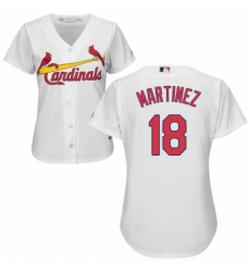 Womens Majestic St Louis Cardinals 18 Carlos Martinez Authentic White Home Cool Base MLB Jersey