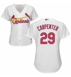 Womens Majestic St Louis Cardinals 29 Chris Carpenter Authentic White Home Cool Base MLB Jersey