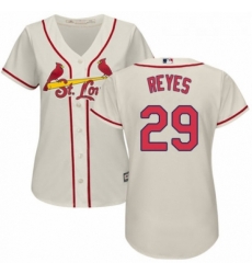Womens Majestic St Louis Cardinals 29 lex Reyes Authentic Cream Alternate Cool Base MLB Jersey 