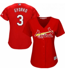 Womens Majestic St Louis Cardinals 3 Jedd Gyorko Authentic Red Alternate Cool Base MLB Jersey
