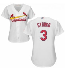 Womens Majestic St Louis Cardinals 3 Jedd Gyorko Authentic White Home Cool Base MLB Jersey