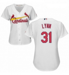 Womens Majestic St Louis Cardinals 31 Lance Lynn Replica White Home Cool Base MLB Jersey