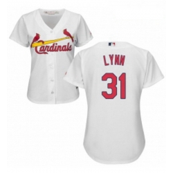 Womens Majestic St Louis Cardinals 31 Lance Lynn Replica White Home Cool Base MLB Jersey