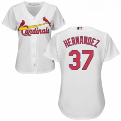 Womens Majestic St Louis Cardinals 37 Keith Hernandez Authentic White Home Cool Base MLB Jersey