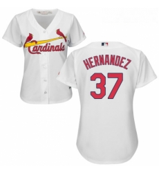 Womens Majestic St Louis Cardinals 37 Keith Hernandez Replica White Home Cool Base MLB Jersey