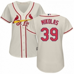 Womens Majestic St Louis Cardinals 39 Miles Mikolas Authentic Cream Alternate Cool Base MLB Jersey 