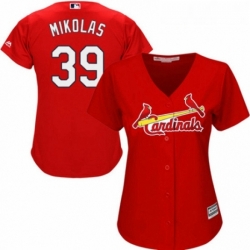 Womens Majestic St Louis Cardinals 39 Miles Mikolas Authentic Red Alternate Cool Base MLB Jersey 