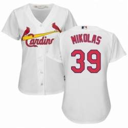 Womens Majestic St Louis Cardinals 39 Miles Mikolas Replica White Home Cool Base MLB Jersey 