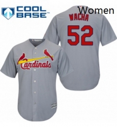 Womens Majestic St Louis Cardinals 52 Michael Wacha Authentic Grey Road MLB Jersey