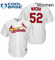 Womens Majestic St Louis Cardinals 52 Michael Wacha Replica White Home MLB Jersey