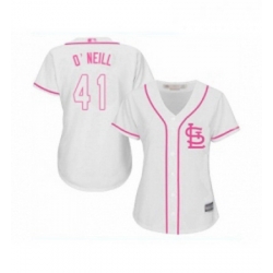 Womens St Louis Cardinals 41 Tyler O Neill Replica White Fashion Cool Base Baseball Jersey 