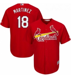 Youth Majestic St Louis Cardinals 18 Carlos Martinez Authentic Red Alternate Cool Base MLB Jersey
