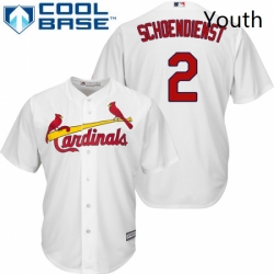 Youth Majestic St Louis Cardinals 2 Red Schoendienst Authentic White Home Cool Base MLB Jersey
