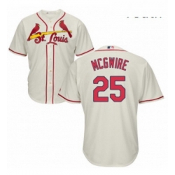 Youth Majestic St Louis Cardinals 25 Mark McGwire Authentic Cream Alternate Cool Base MLB Jersey