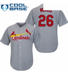Youth Majestic St Louis Cardinals 26 Bud Norris Authentic Grey Road Cool Base MLB Jersey 