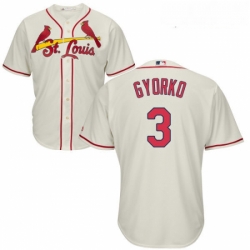 Youth Majestic St Louis Cardinals 3 Jedd Gyorko Replica Cream Alternate Cool Base MLB Jersey