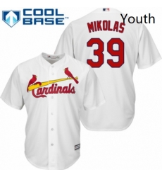 Youth Majestic St Louis Cardinals 39 Miles Mikolas Replica White Home Cool Base MLB Jersey 
