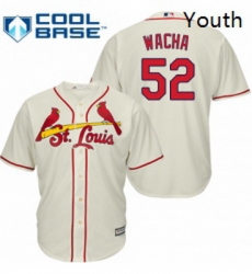 Youth Majestic St Louis Cardinals 52 Michael Wacha Authentic Cream Alternate Cool Base MLB Jersey