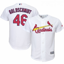 Youth St Louis Cardinals 46 Paul Goldschmidt Majestic White Replica Player Jersey