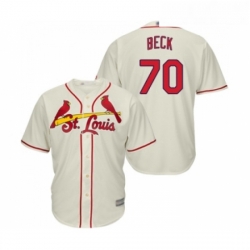 Youth St Louis Cardinals 70 Chris Beck Replica Cream Alternate Cool Base Baseball Jersey 