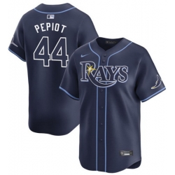 Men Tampa Bay Rays 44 Ryan Pepiot Navy 2024 Away Limited Stitched Baseball Jersey