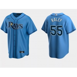 Men Tampa Bay Rays 55 Luke Raley Light Blue Cool Base Stitched Baseball Jersey