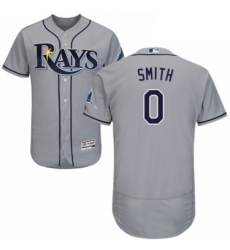 Mens Majestic Tampa Bay Rays 0 Mallex Smith Grey Road Flex Base Authentic Collection MLB Jersey