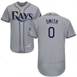Mens Majestic Tampa Bay Rays 0 Mallex Smith Grey Road Flex Base Authentic Collection MLB Jersey