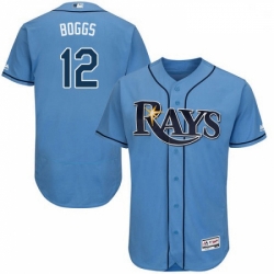Mens Majestic Tampa Bay Rays 12 Wade Boggs Alternate Columbia Flexbase Authentic Collection MLB Jersey
